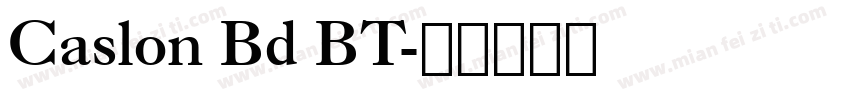 Caslon Bd BT字体转换